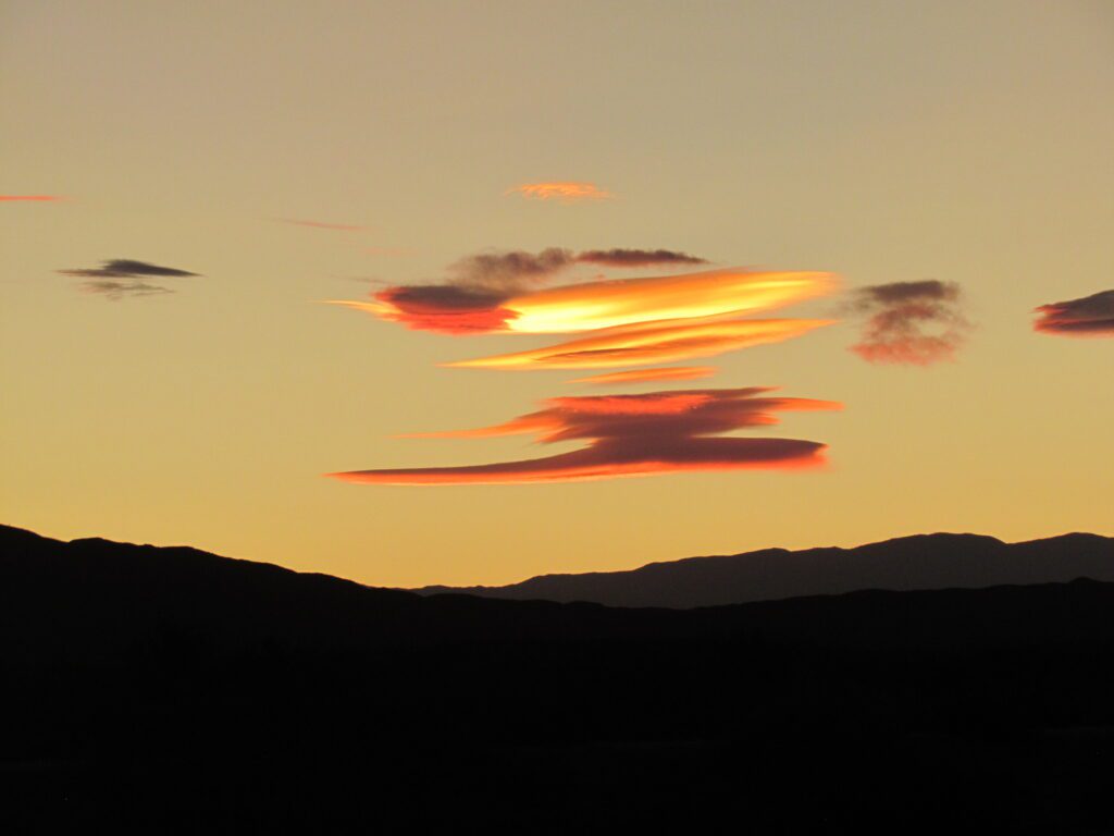 Nubes lenticulares Altos Andes